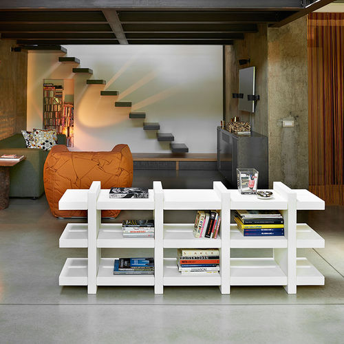 Estante modular - BOOKY - SLIDE - baixa / contemporânea / em polietileno