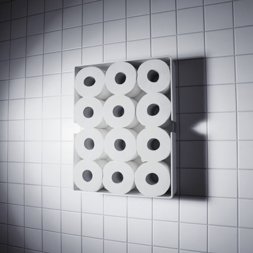 Estante de parede - PURO TOILET PAPER RESERVOIR - RADIUS DESIGN - contemporânea / em alumínio / para banheiro