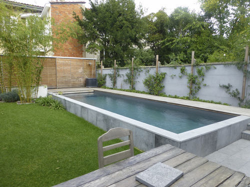 Piscina externa - BORDEAUX 2 - PISCINES CARRE BLEU - semienterrada / em concreto