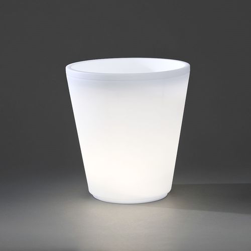 Vaso de jardim em polietileno - ASSISI - Gnosjö Konstsmide - cônico / com iluminação / da linha residencial