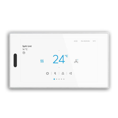 Teclado de controle para sistema de automação residencial - ROOMTOUCH® 5" - BUSCH-JAEGER - para sistema de ventilação / para sistema de aquecimento / para luminária