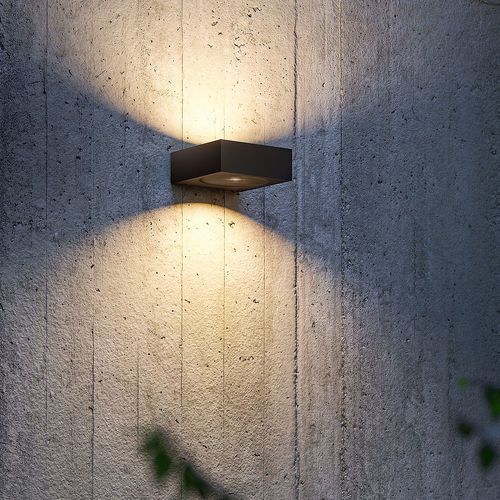 Arandela contemporânea - LUCI CONTROL - IP44 Schmalhorst - para ambiente externo / em alumínio / em vidro