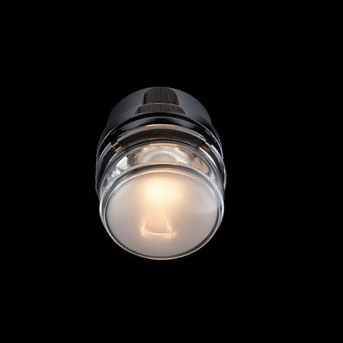 Plafon contemporâneo - FRESNEL - Oluce - redondo / em vidro / metálico