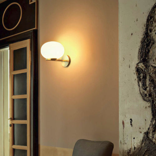 Arandela contemporânea - ALBA - Oluce - para ambiente interno / metálica / redonda