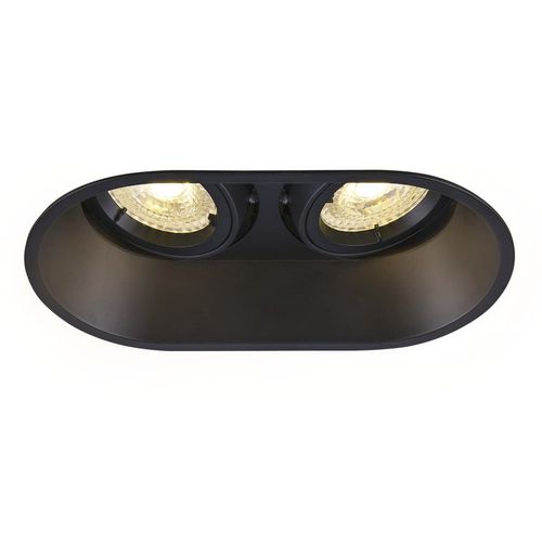 Plafon contemporâneo - HORN DOUBLE QPAR51 - SLV ELEKTRONIK - oval / em alumínio / de LED