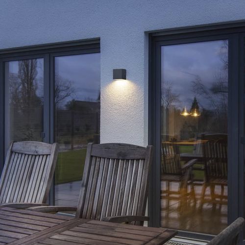 Arandela contemporânea - SITRA S WL  - SLV ELEKTRONIK - para ambiente externo / em alumínio / cúbica
