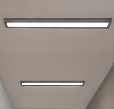 Plafon contemporâneo - ANGOLARE TYPE 565/300 - LECCOR Leuchten GmbH - retangular / em vidro / em alumínio