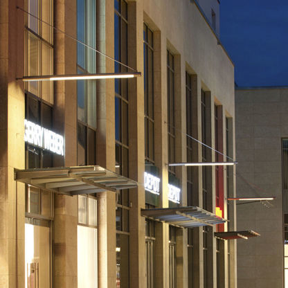 Arandela contemporânea - FIACCOLA TYPE 141 - LECCOR Leuchten GmbH - para ambiente externo / em aço inoxidável / em aço laqueado