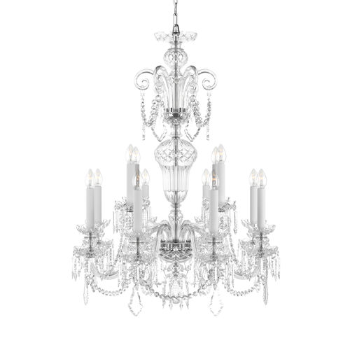 Lustre clássico - RUDOLF : HISTORIC DESIGN - Preciosa - em cristal / em latão cromado / feito à mão