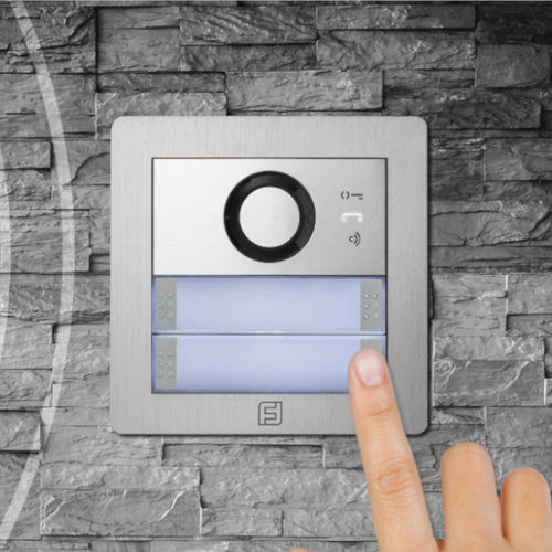 Porteiro eletrônico cinza - AB4G - FARFISA - profissional / residencial / de parede