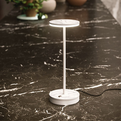 Luminária de mesa - GEMINI - LINEA LIGHT GROUP - em alumínio / em vidro / em PMMA