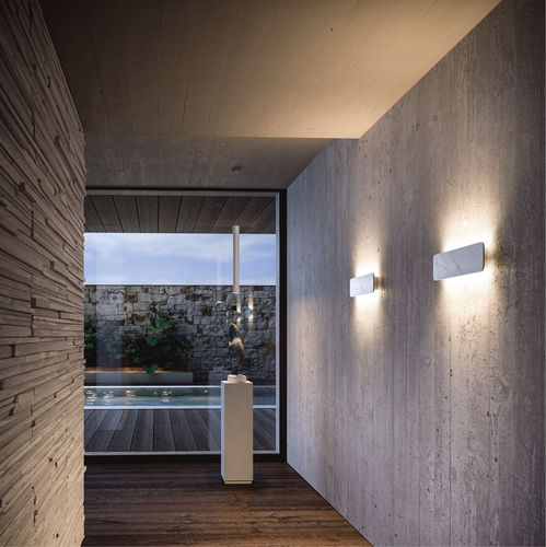 Arandela contemporânea - GEMINI - LINEA LIGHT GROUP - para ambiente interno / em alumínio / em PMMA