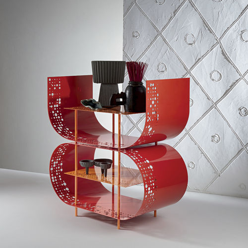 Estante contemporânea - CUTOUT - Siru Lighting - metálica / made in Italy / laranja
