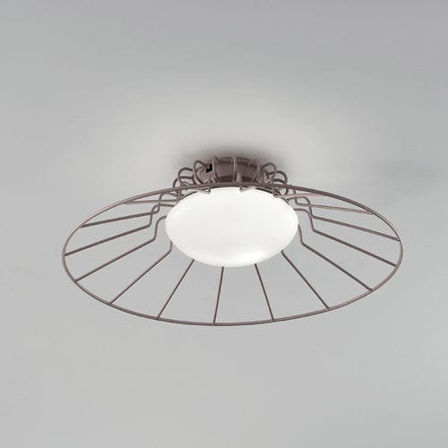 Plafon contemporâneo - SUNRISE - Siru Lighting - redondo / em arame / em vidro soprado