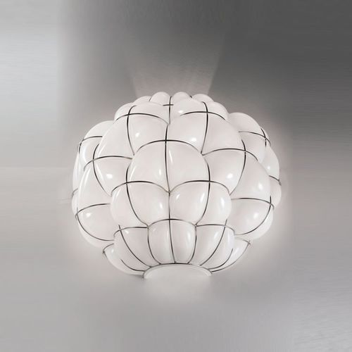 Arandela contemporânea - POUFF - Siru Lighting - para ambiente externo / em arame / em vidro soprado