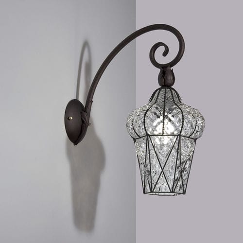 Arandela contemporânea - PIAZZA - Siru Lighting - para ambiente interno / metálica / em vidro soprado