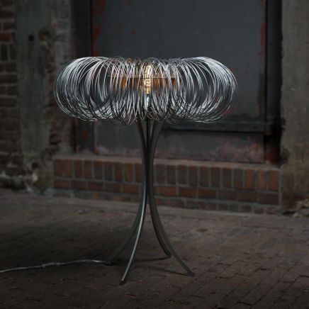 Luminária de mesa - ROUNDABOUT - Quasar Holland - em níquel / de design original / Wire