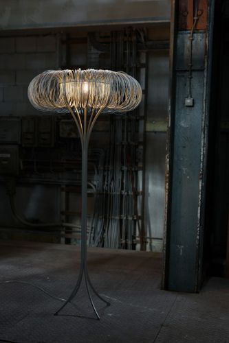 Luminária de piso - ROUNDABOUT - Quasar Holland - em níquel / contemporânea / Wire