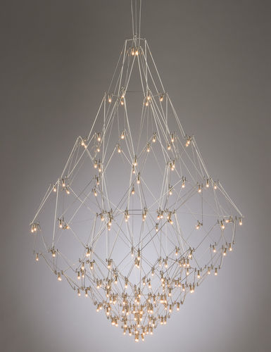 Lustre de design original - NOBILIS - Quasar Holland - em níquel / da linha comercial / para lâmpada incandescente