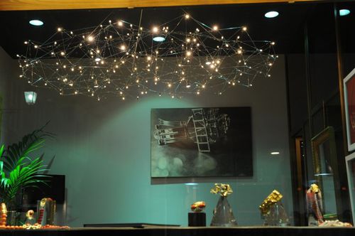 Lustre de design original - UNIVERSE - Quasar Holland - em níquel / de LED
