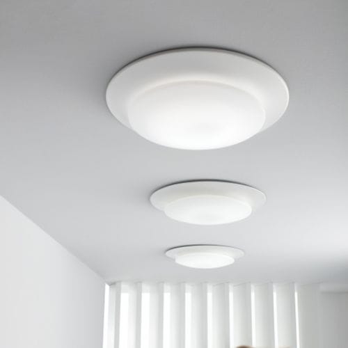 Plafon contemporâneo - OSLO - Carpyen, - redondo / em vidro / em metal laqueado