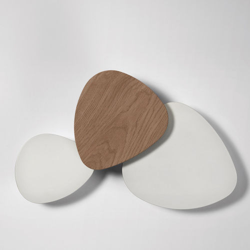 Arandela contemporânea - TRIA SET 3 - BOVER Barcelona - para ambiente interno / em alumínio / em carvalho