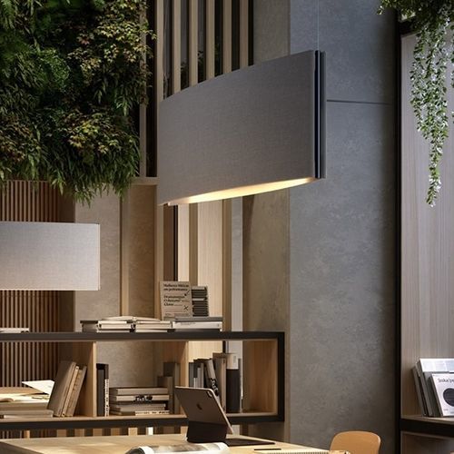 Pendente - NOREN S/123 - BOVER Barcelona - em alumínio / em tecido / em MDF