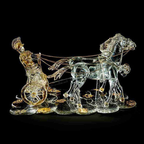 Escultura em ouro - 6017/1/COR - Arte di Murano - em vidro de Murano / em vidro soprado / feita à mão