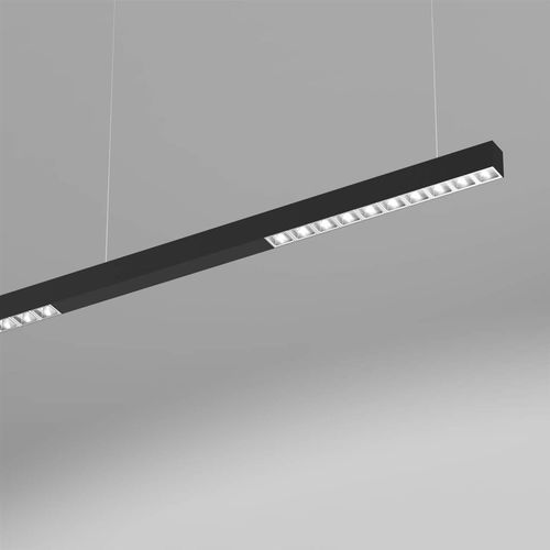 Perfil de iluminação suspenso - quadro OFFICEspecial suspension di/id black PLF 14 - planlicht - de LED / em alumínio / em policarbonato