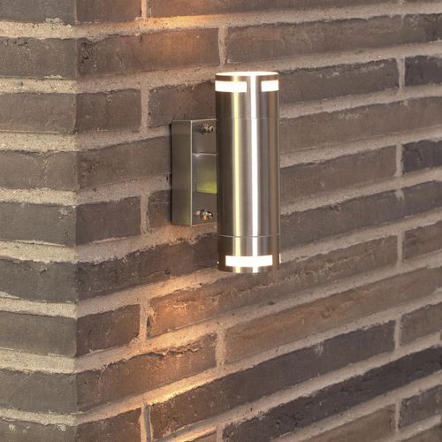 Arandela de estilo industrial - CAN - Nordlux - para ambiente externo / em aço inoxidável / cilíndrica