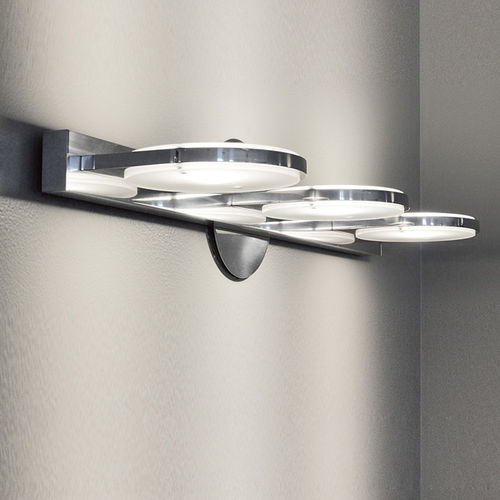 Arandela contemporânea - 9583 - Holtkötter Leuchten - para ambiente interno / em alumínio escovado / em vidro fosco