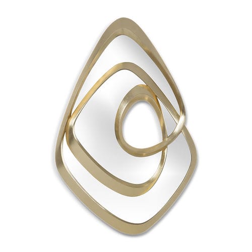 Espelho de parede - CYRILLIC - Christopher Guy - de design original / em madeira folheada a ouro / em mogno