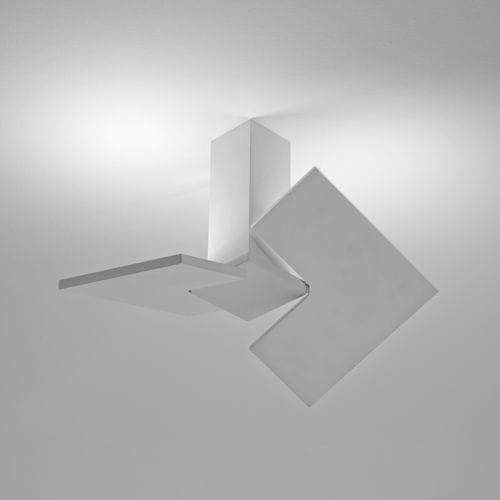 Plafon contemporâneo - PUZZLE TWIST  - LODES - metálico / de LED / dimerizável
