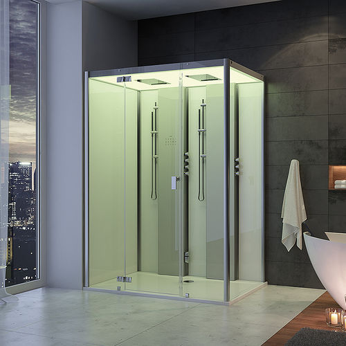 Cabine de banho a vapor - SENSEPERIENCE: 532381B - HOESCH - em vidro / com porta de abrir / retangular