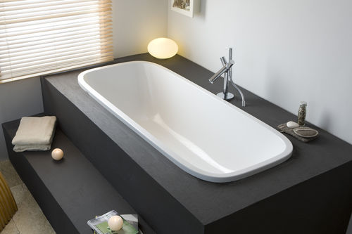Banheira em madeira - SINGLEBATH UNO: 3687 - HOESCH - em acrílico / branca