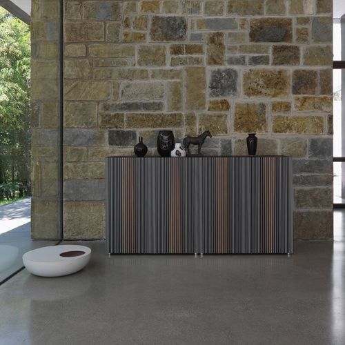 Buffet aparador contemporâneo - CARLOS MOCHA - CASAMANIA HORM - com folheado de madeira / em MDF / com portas de abrir