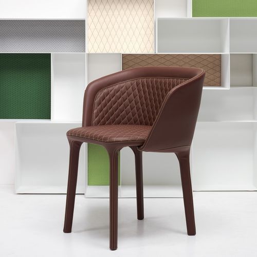 Cadeira contemporânea - LEPEL QUILTED - CASAMANIA HORM - para ambiente interno / em couro / em tecido