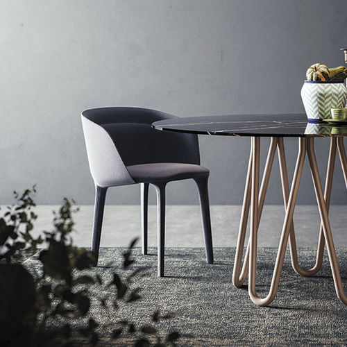 Cadeira contemporânea - LEPEL PLAIN - CASAMANIA HORM - para ambiente interno / em couro / em tecido
