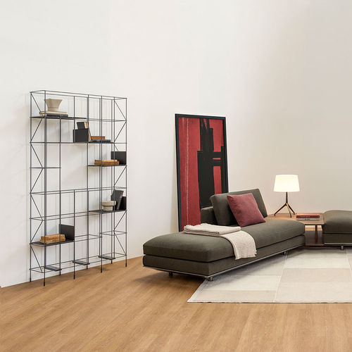 Livreiro modular - NETWORK - CASAMANIA HORM - contemporâneo / em metal pintado / em couro sintético