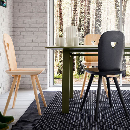 Cadeira contemporânea - LA DINA - CASAMANIA HORM - para ambiente interno / em madeira de freixo / com base em madeira de freixo