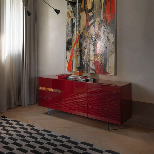 Buffet aparador contemporâneo - COMRÌ - CASAMANIA HORM - metálico / em compensado / em madeira laqueada