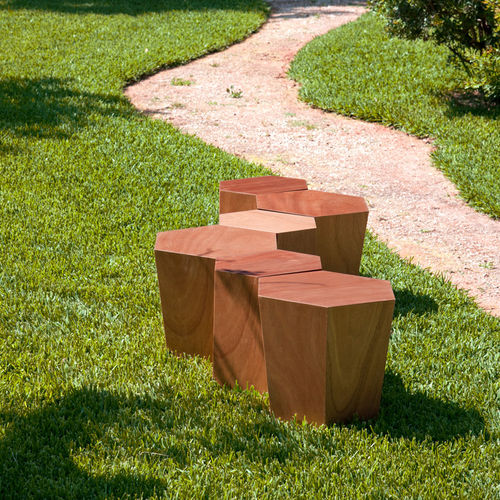 Banqueta contemporânea - HEXAGON  - CASAMANIA HORM - em madeira / com base em madeira / modular