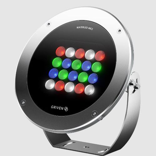 Projetor IP68 - WATERLED MK3 - GRIVEN Theatre - LED RGBW / da linha comercial / para ambiente externo