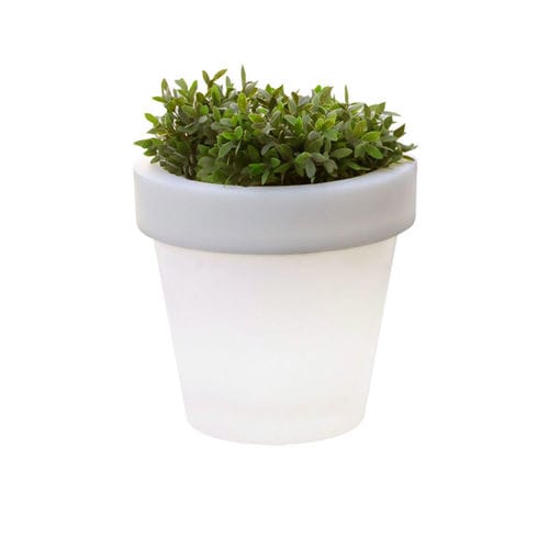 Vaso de jardim em polietileno - NAYA  - SECOM Iluminacion, - redondo / com iluminação / da linha residencial
