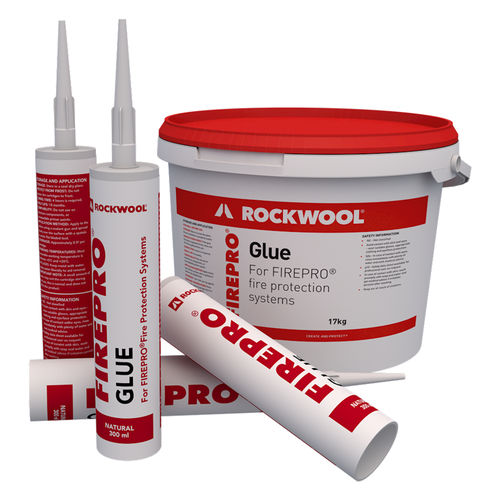 Cola para lã mineral - FIREPRO®  - ROCKWOOL - para ambiente interno / para juntas / para painéis isolantes
