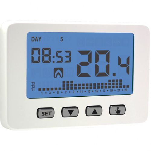 Termostato eletrônico - CHRONOS KEY 230 BIANCO - VEMER - programável / para aquecimento / de parede