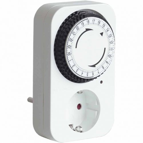 Interruptor horário mecânico - TWINPLUG-D SCHUKO - VEMER - para trilho DIN