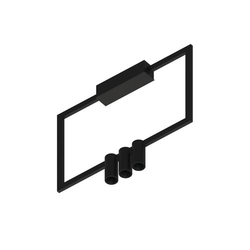Plafon de design original - THINDR - psmlighting - redondo / retangular / tubular