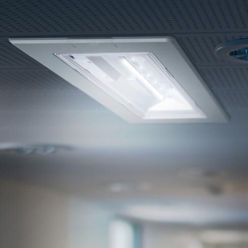 Iluminação de emergência de sobrepor - ELX EL - ESYLUX - retangular / de LED / em policarbonato
