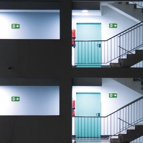 Iluminação de emergência de parede - SLX EL - ESYLUX - retangular / de LED / em policarbonato